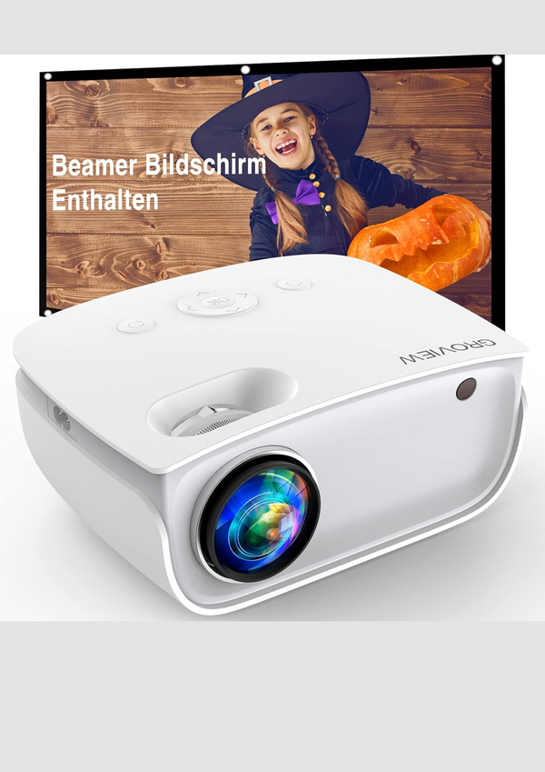 WiFi Projector, 6500 Lumen Projector, Native 720P Projector, 240 Inch Display, Built-in HiFi Speaker